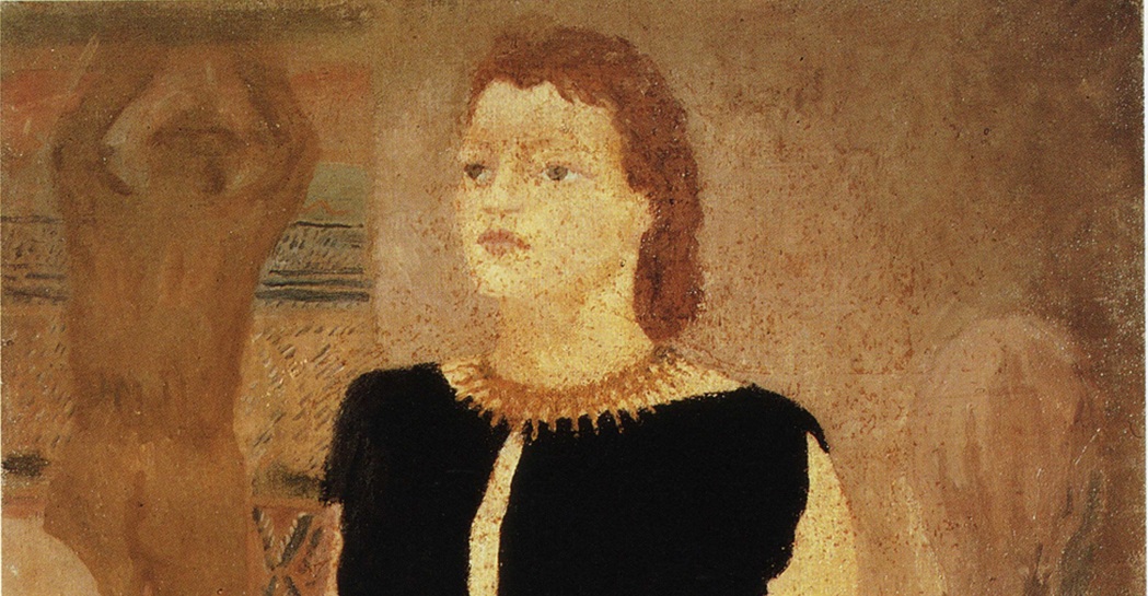 Mario Mafai, Ritratto di Antonietta nello studio di scultura, 1934  Olio su tela cm 192x100